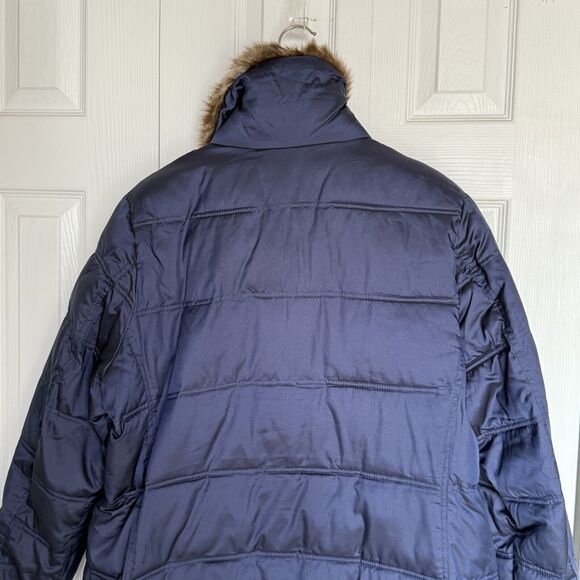 LANDS' END XL (18) Navy Blue Insulated Puffer Coat Parka - Picture 16 of 16